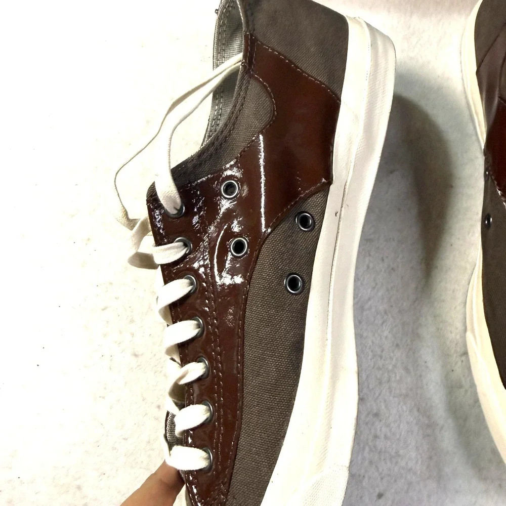 Converse Jack Purcell Shoes Mens 11 Brown Leather Canvas Sneaker w/ OG Box